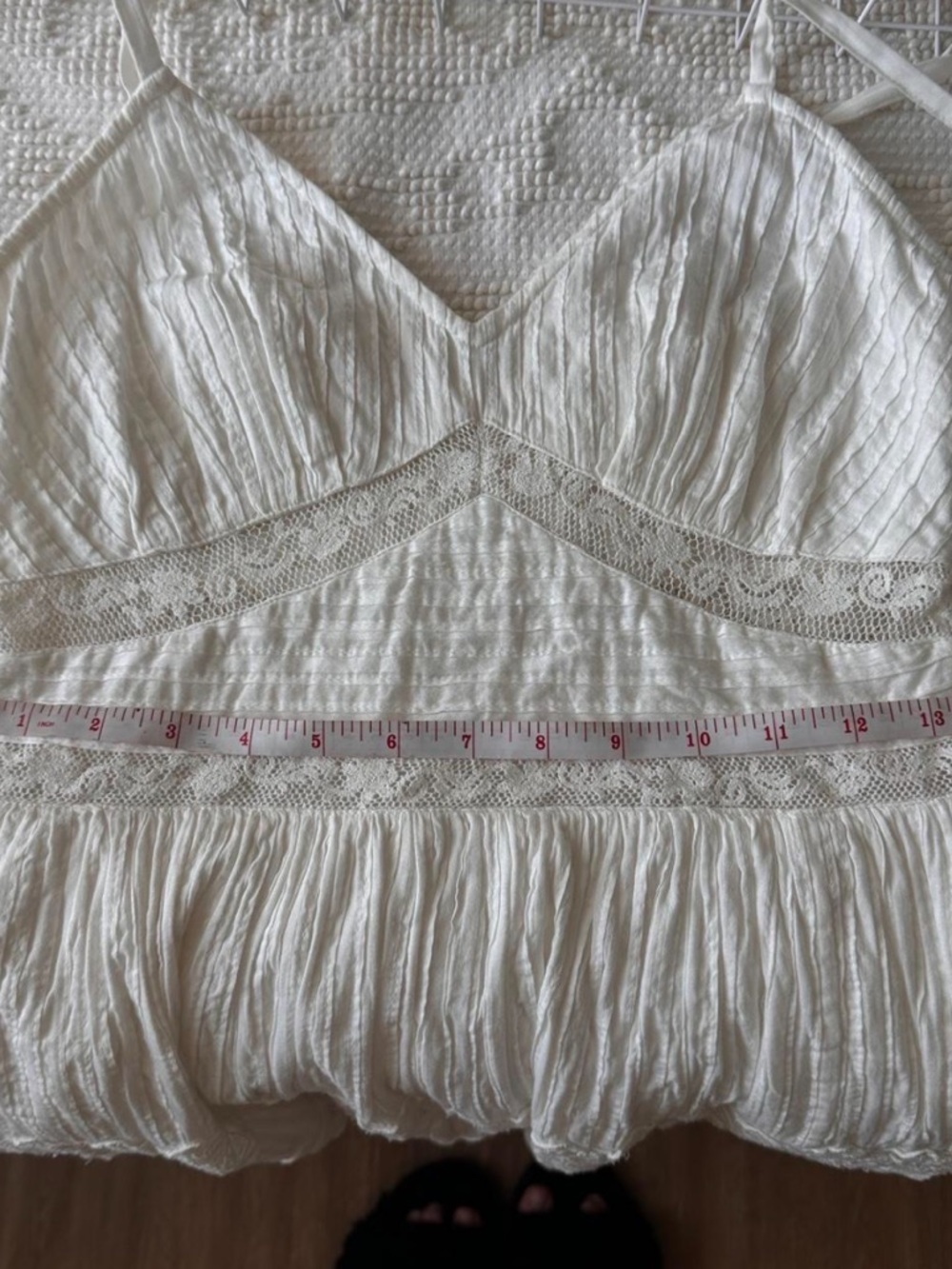 Love Shack fancy- Cinnamon Cotton Dobby Lace Mini Dress size 4 - Picture 3 of 7